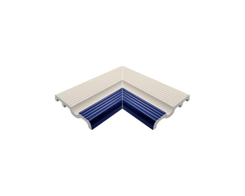 Universal Seri Tutamak İç Köşe Sırsız Kobalt Yarı Sırlı (12,5 x 25cm)