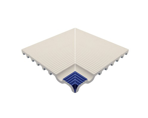 Universal Seri Tutamak İç Köşe Sırsız Kobalt Yarı Sırlı (25 x 25cm)